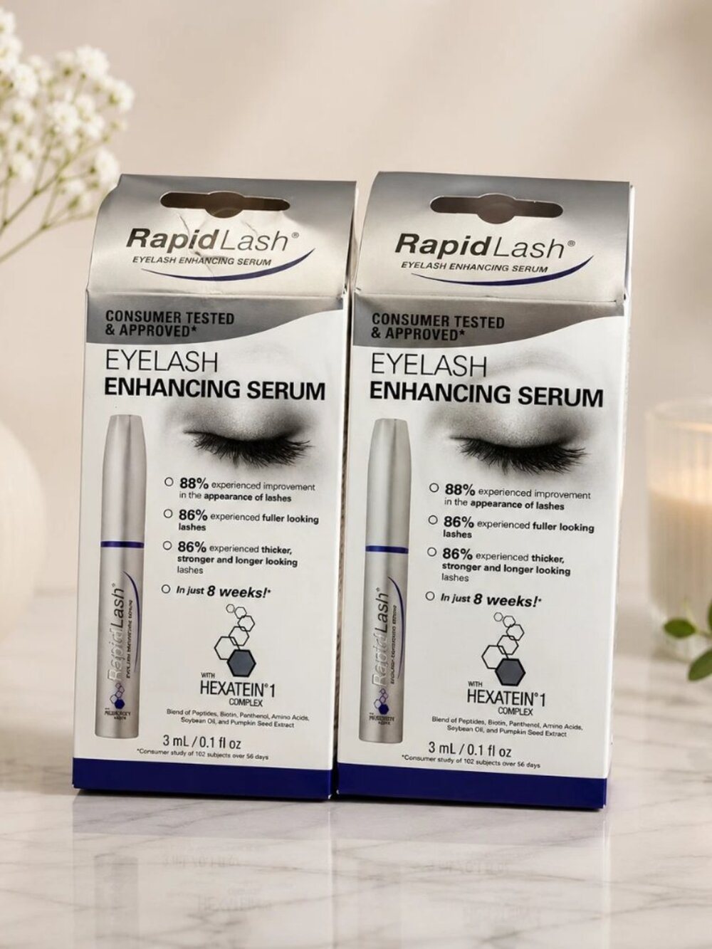 2x Rapid/Lash Eyelash Enhancing Serum Enhancer Growth Conditioner 3ml!